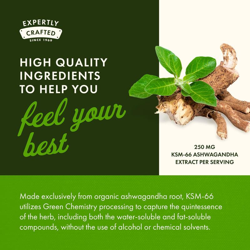 Swanson Ashwagandha KSM-66 – Stress Support & Relaxation (60 Veggie Caps, 250 mg)