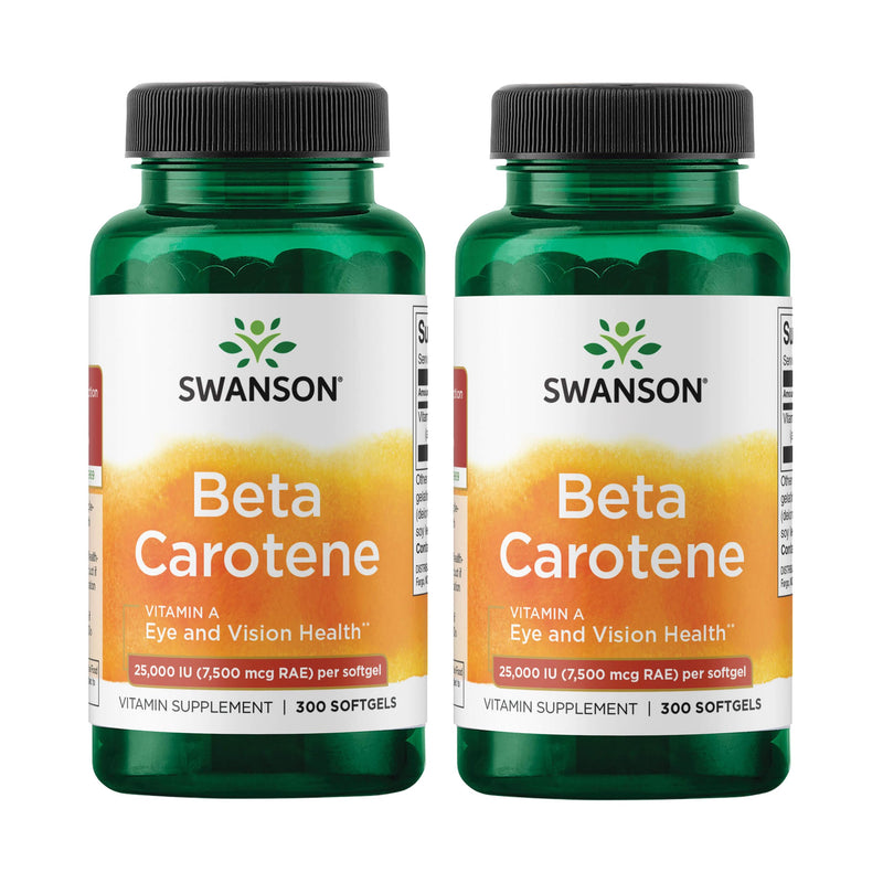Swanson Beta-Carotene 25,000 IU Vitamin A 7,500 mcg – Eye & Immune Support (2 Pack)