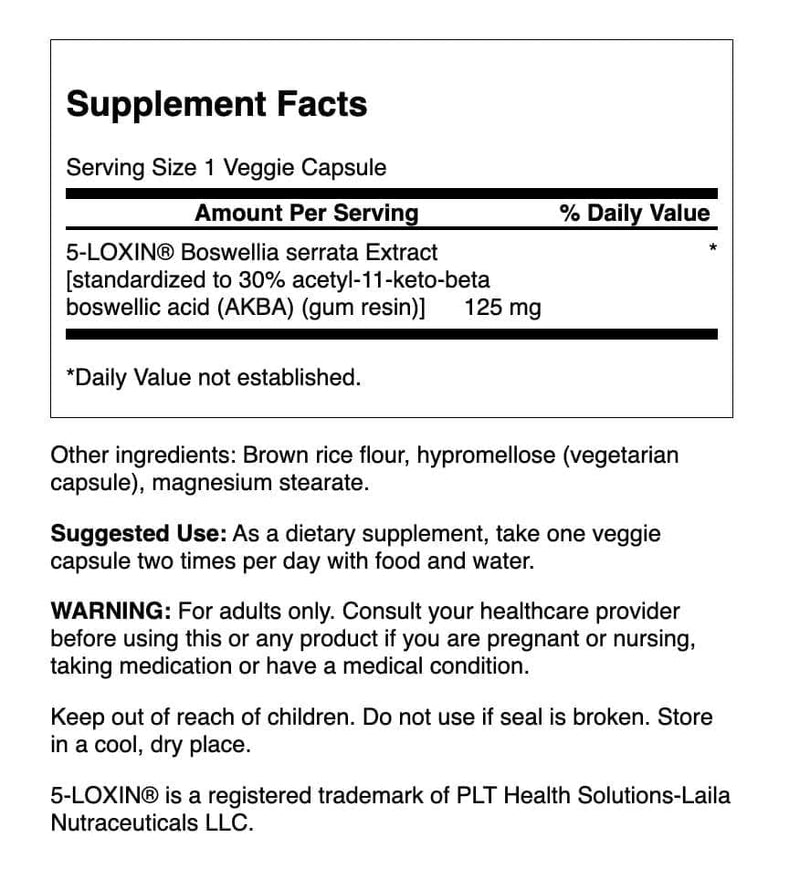 Swanson Boswellia Serrata Extract 125 mg – 60 Veg Caps – 3 Pack