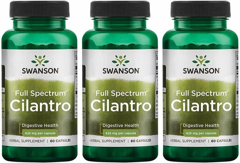Swanson Cilantro (Coriander) 425 mg 60 Caps Premium - 3 Pack