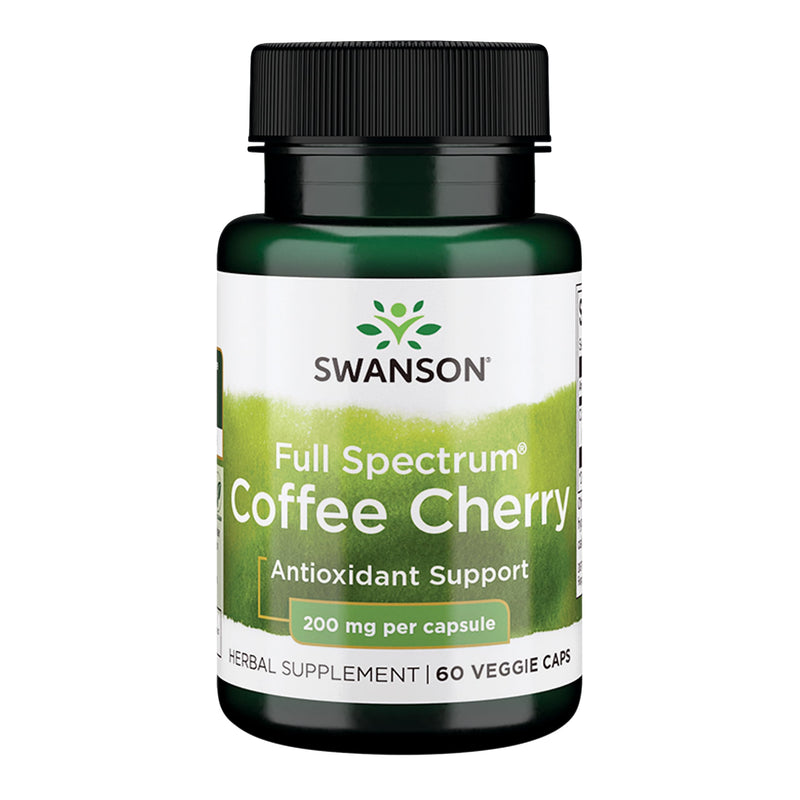 Swanson Full-Spectrum Coffee Cherry - Immune Support & Phytonutrients | 60 Veggie Capsules, 200 mg