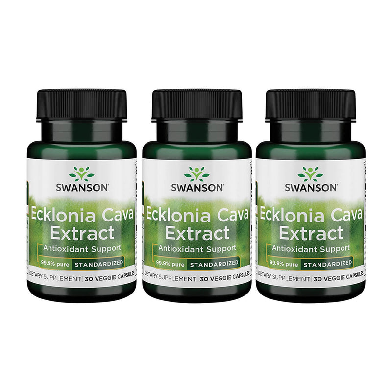 Swanson Ecklonia Cava Extract - Standardized 30 Veg Caps (3 Pack)