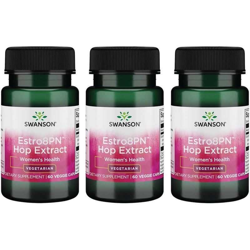 Swanson Estro8Pn Hop Extract 10 mg – 60 Veg Caps (3 Pack) for Menopause Support