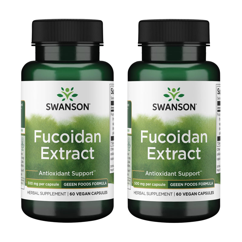 Swanson Fucoidan Extract 500mg - Immune Support (60 Veggie Caps) 2 Pack