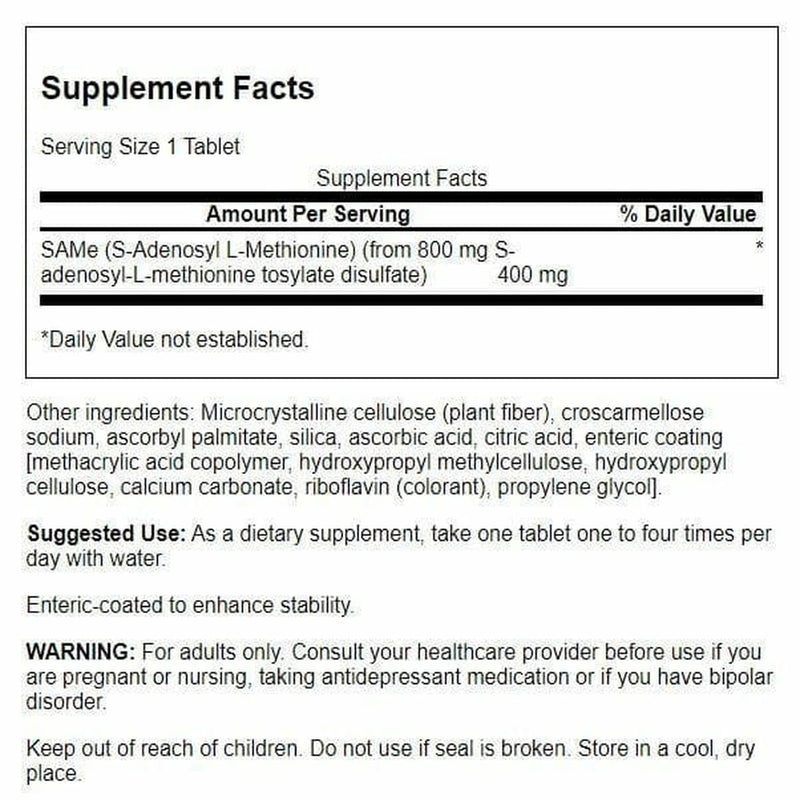 Swanson High-Potency Same 400 Milligrams 30 Tabs