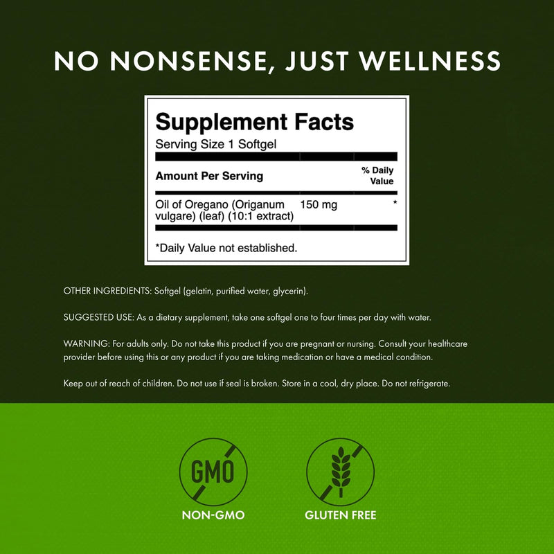Swanson Oregano Oil 10:1 Extract – 120 Softgels (3 Pack)