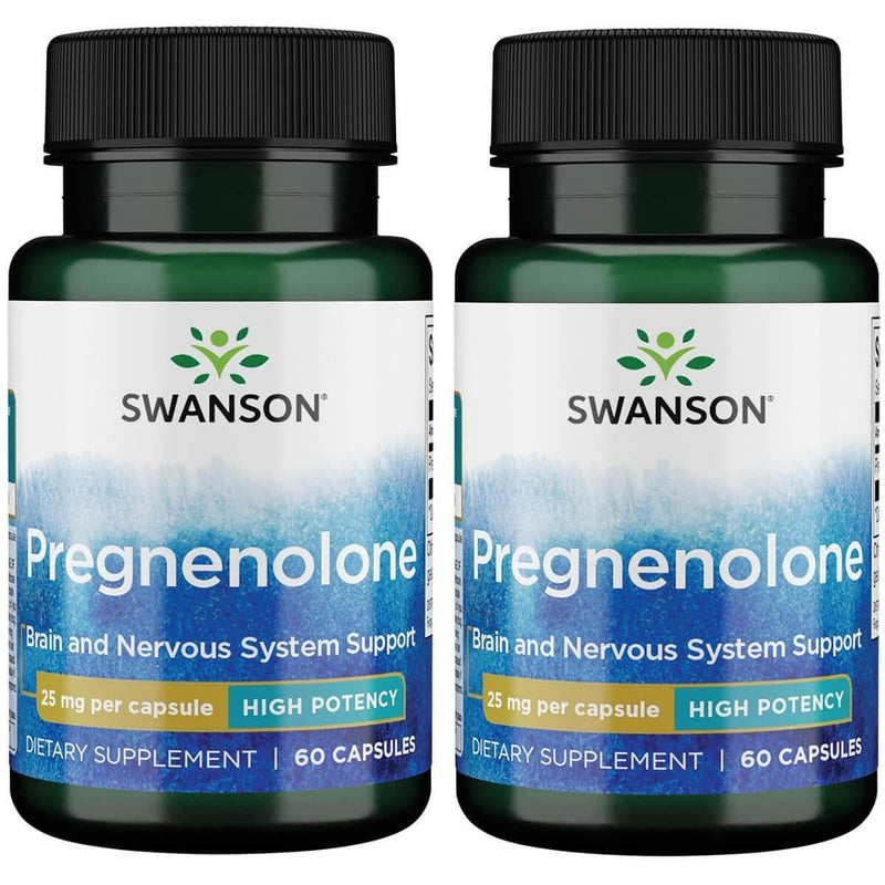 Swanson High Potency Pregnenolone 25 mg – 60 Capsules (2 Pack)