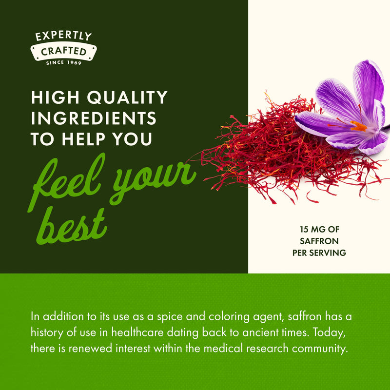 Swanson Full Spectrum Saffron – Organic Spanish Saffron, Mood Support (60 Veggie Capsules, 15 mg) 2 Pack