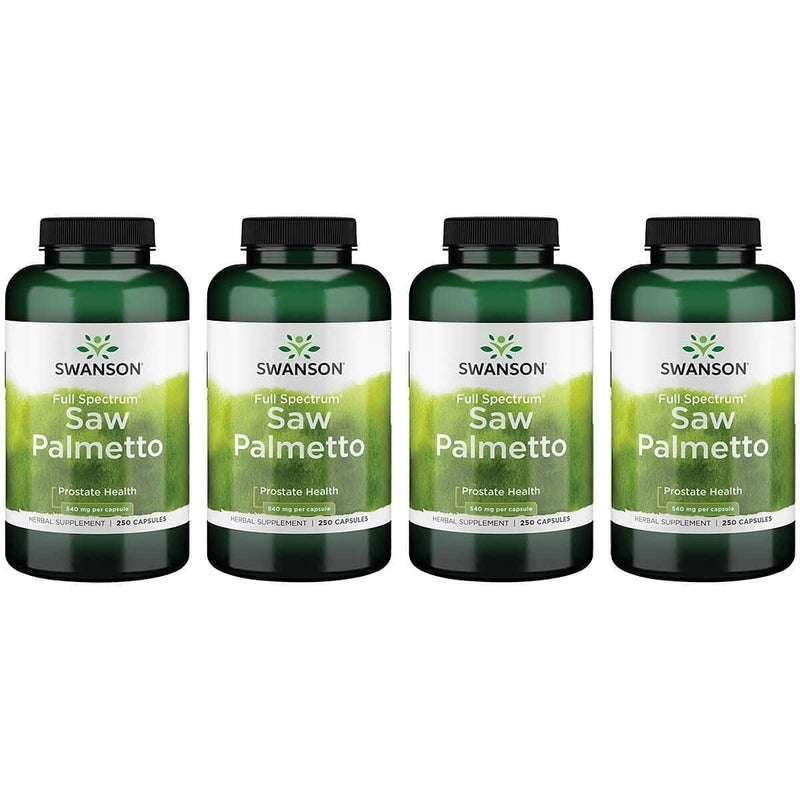 Swanson Saw Palmetto - Prostate Support & Urinary Health (540 mg, 250 capsules) 4 Pack