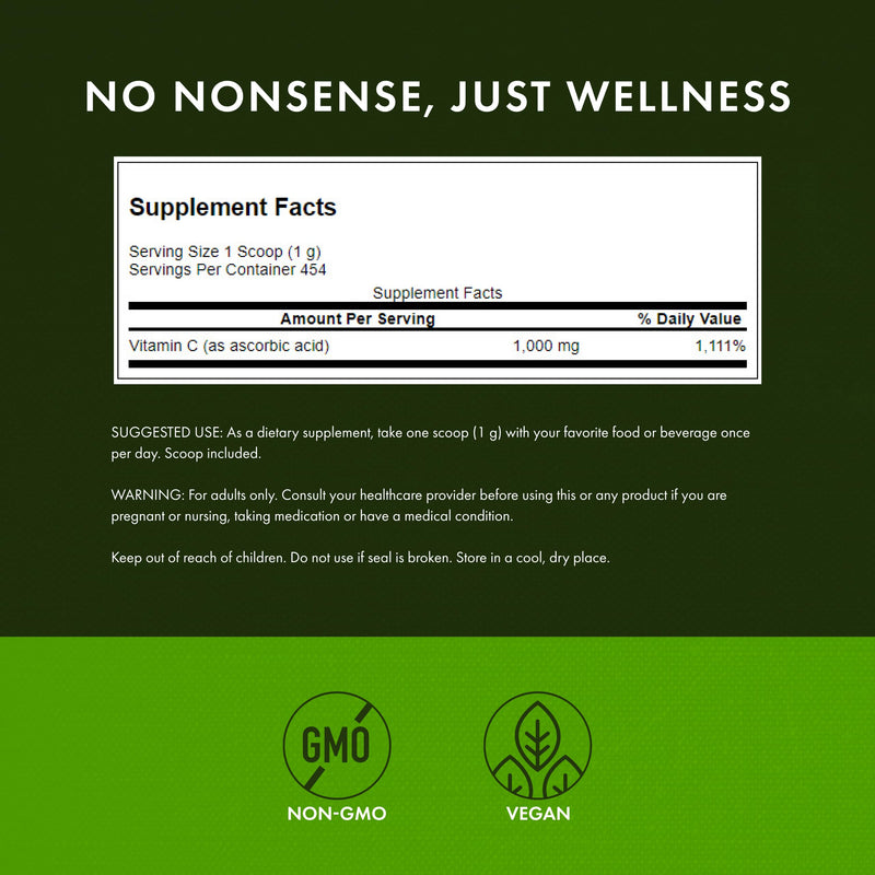 Swanson Vitamin C Powder 1000 mg | Immune Support & Skin Health