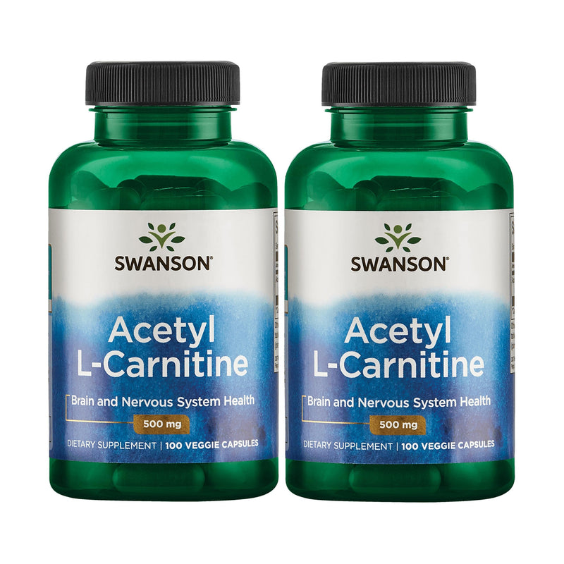 Swanson Acetyl-L-Carnitine – Cognitive Support & Muscle Health (2-Pack, 100 Veggie Caps)