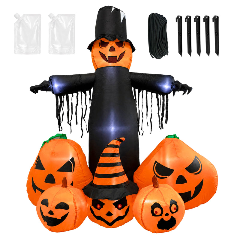 Inflatable Halloween Pumpkin Family with LED Lights