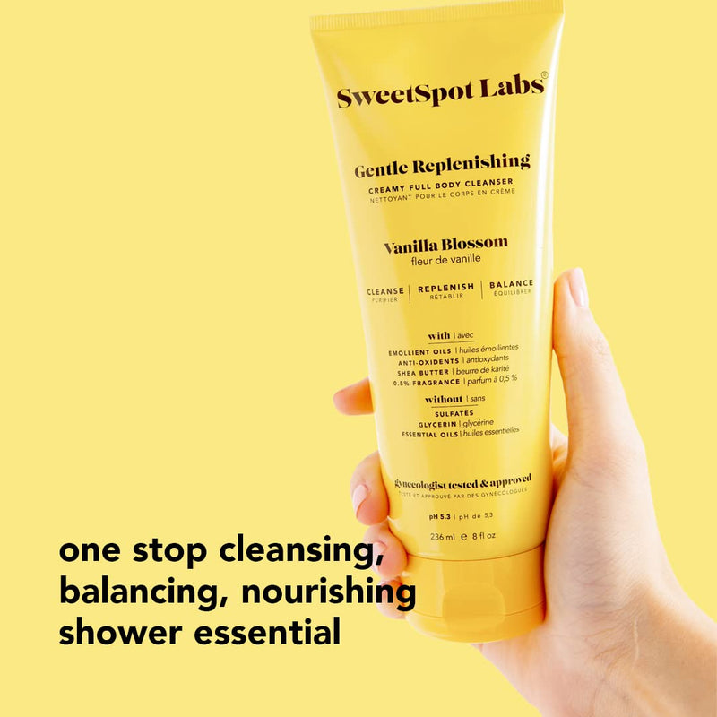 SweetSpot Labs pH Balanced Wash - Vanilla Blossom Scent, 8 oz (Pack of 3) | Sulfate Free