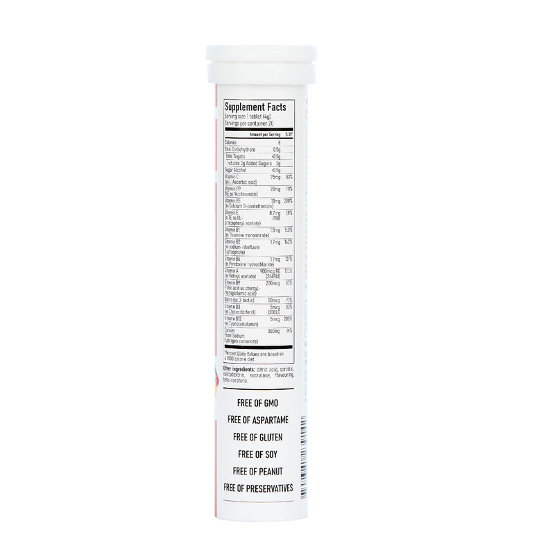 Swiss Imports Effervescent Multivitamins + Biotin – Wellness & Vitality, 12-Pack, 240 Tablets