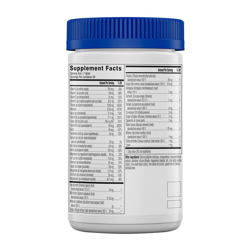 Swisse Daily Multivitamin for Men 50+ | 39 Vitamins, Antioxidants & Adaptogens | Energy & Immune Support | 60 Tablets