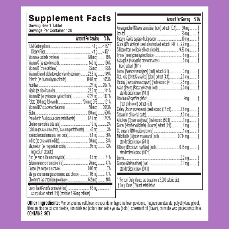 Swisse Daily Multivitamin for Women | 47 Vitamins, Antioxidants & Adaptogens
