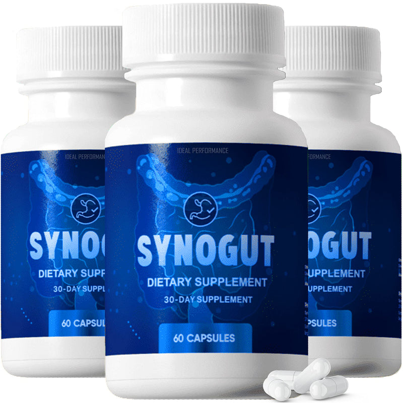 IDEAL PERFORMANCE Synogut Pills - Dietary Supplement for Gut Health (3 Bottles)