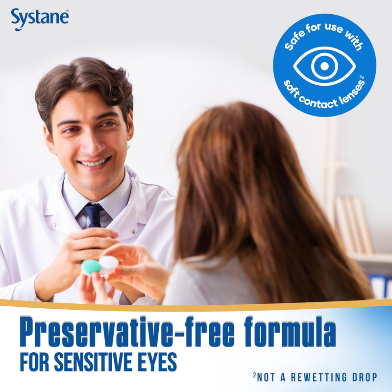 Systane COMPLETE PF Preservative-Free Dry Eye Drops – 2 x 10 mL, Safe with Contacts
