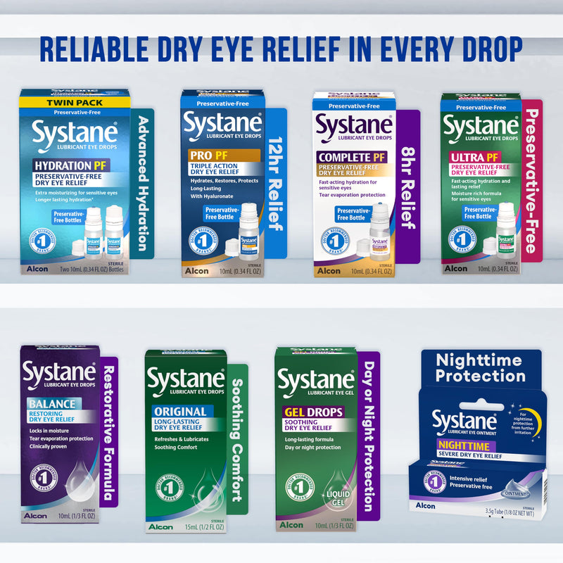 Systane Hydration Pf Lubricant Eye Drops 10ml | Preservative-Free Moisture for Dry Eyes