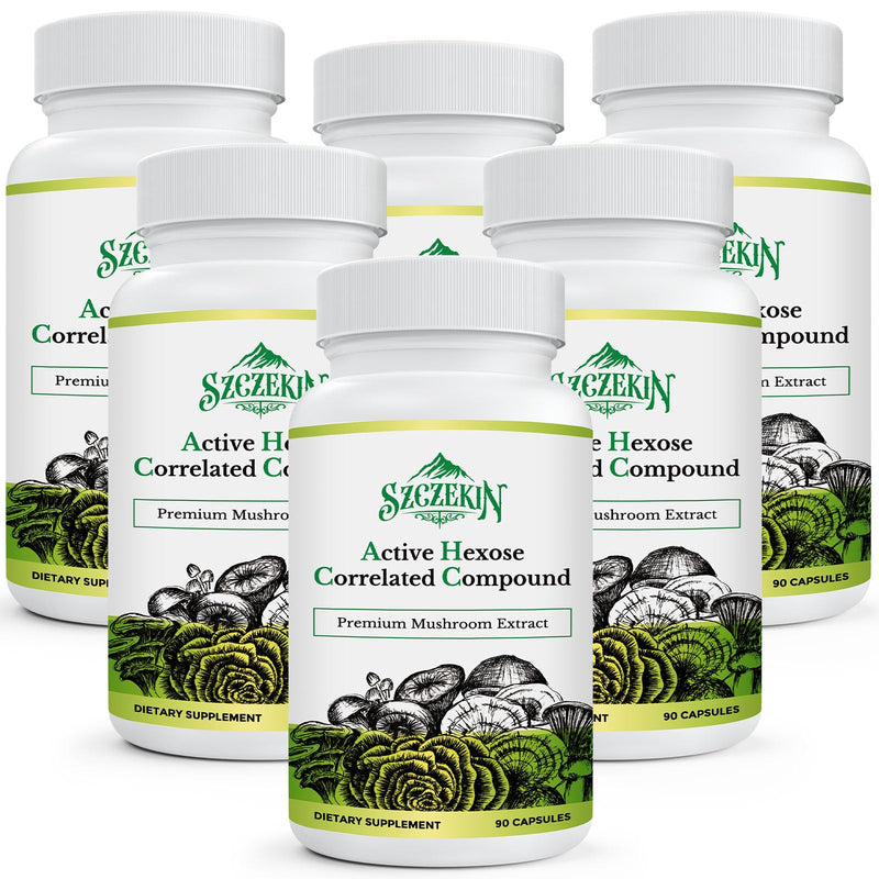 SZCZEKIN AHCC 1500 mg with 8 Mushroom Extracts – 540 Vegan Capsules