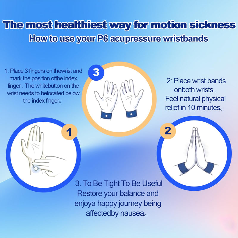 SZSTYYP Motion Sickness Bands for Kids – Travel Nausea Relief Wristbands