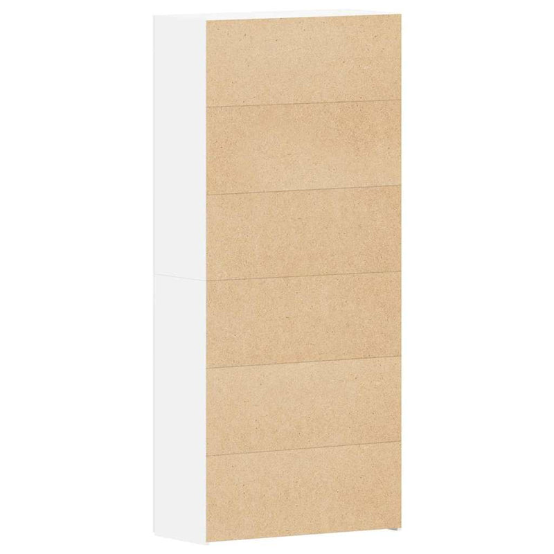 Shoe Cabinet White 80x35.5x180 cm Engineered Wood