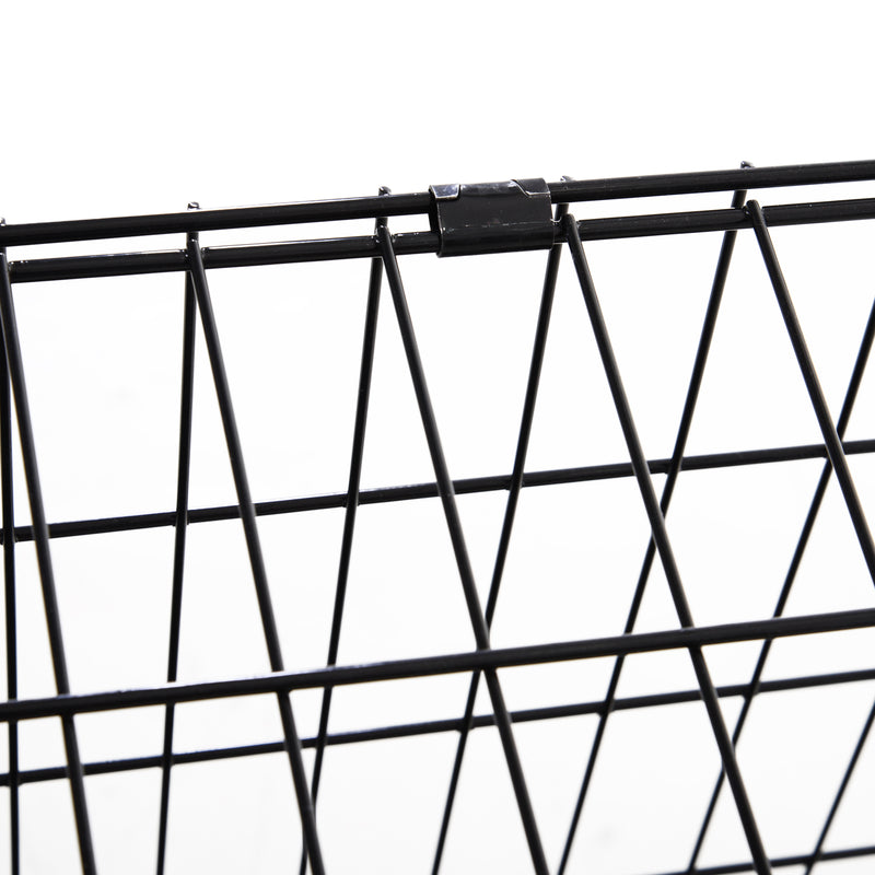 Pawhut Trapeze Collapsible Dog Pet Travel Box Cage Removable Tray 93Lx58Wx65H cm