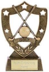 Personalised Engraved Shield Star Golf 5 Inch (12.5cm)