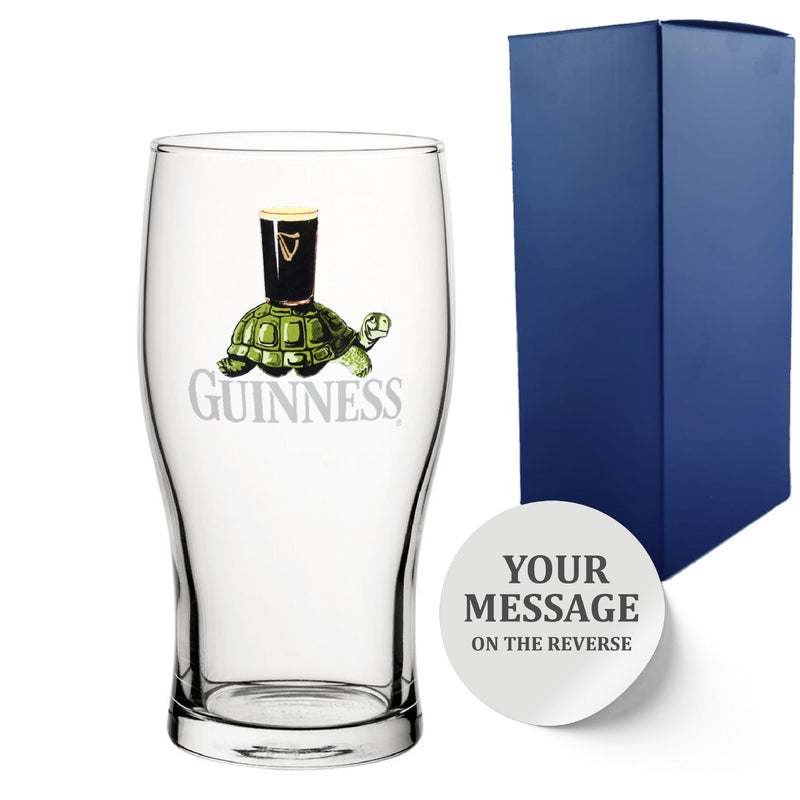 Personalised Guinness Tortoise Pint Glass – Engraved & Gift Boxed