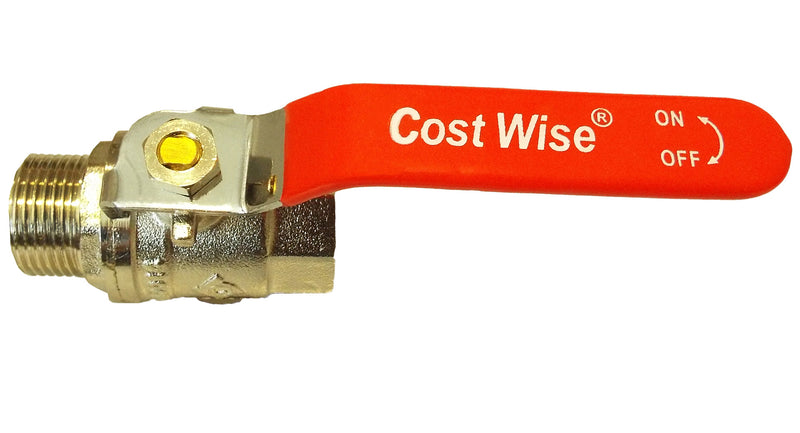 Brass Nickel-Plated Lever Valve 1" BSPM-F