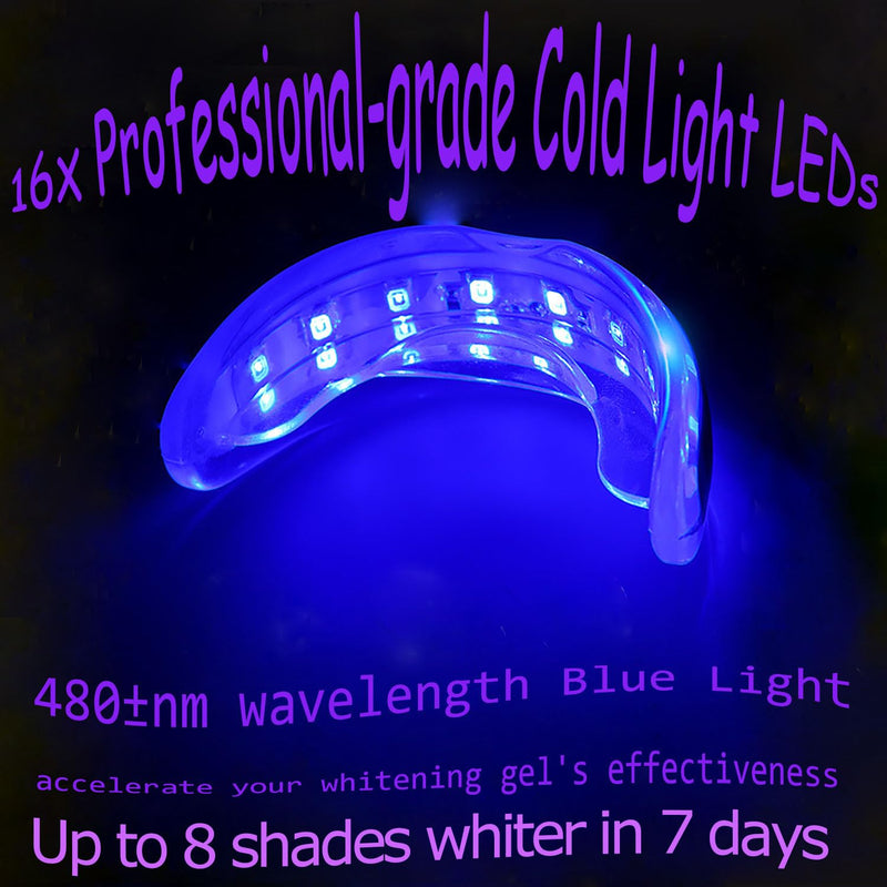 TAWEE Teeth Whitening Kit – Safe for Sensitive Teeth & Enamel, 16x Blue LED Light