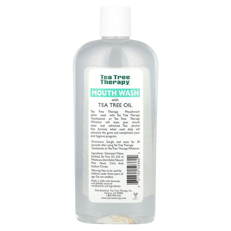 Tea Tree Therapy Mouthwash, 12 Ounce – Alcohol Free, Daily Use, No Preservatives