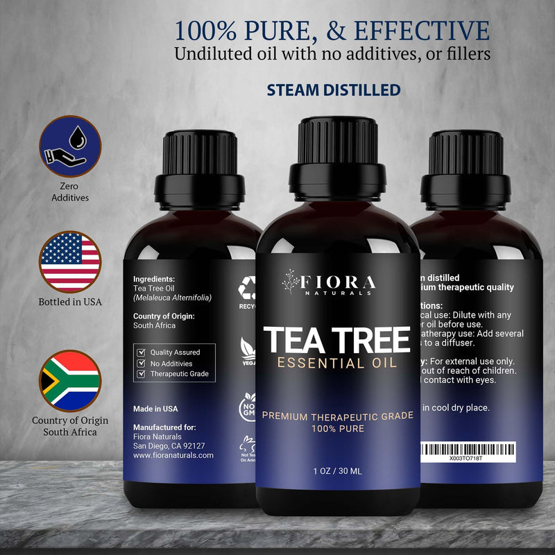 Tea Tree Oil for Toenails – 100% Pure Melaleuca Alternifolia | FIORA NATURALS