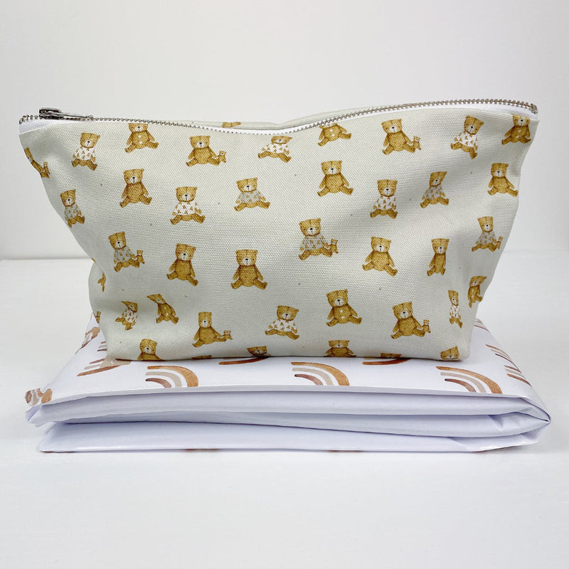 Nappy Wallet - Teddy Bear Print
