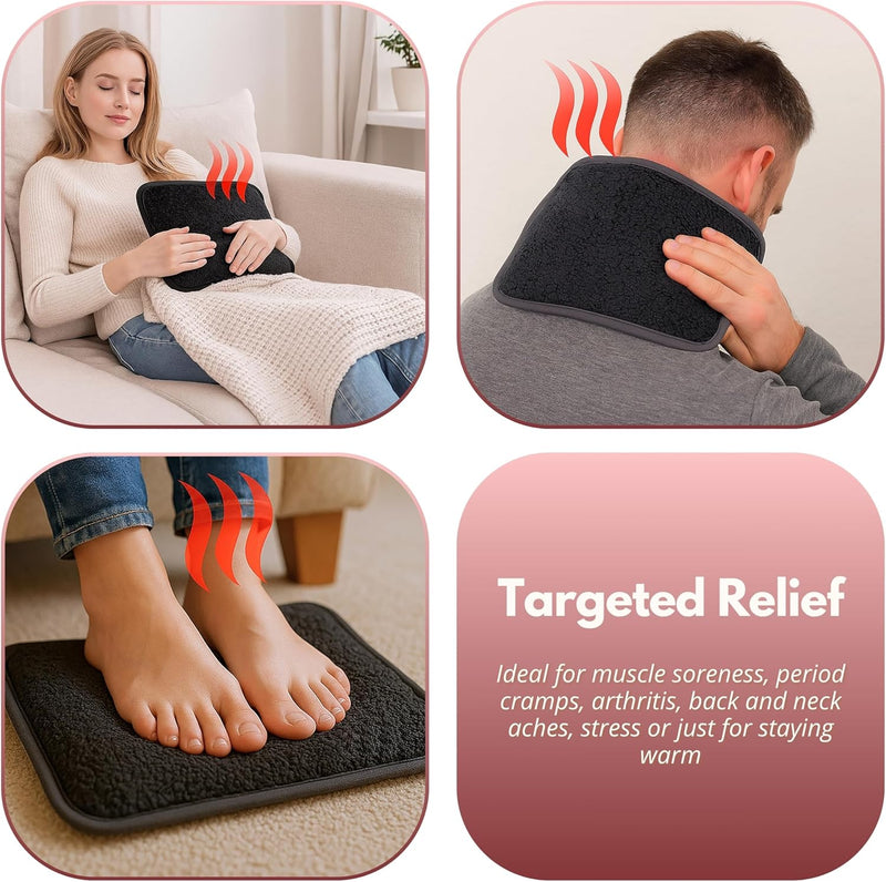 Rechargeable Electric Hot Water Bottle with Teddy Cover