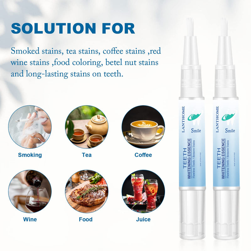 Teeth Whitening Essence Pen – Travel-Friendly Mint, Gentle on Sensitive Teeth (3pcs)