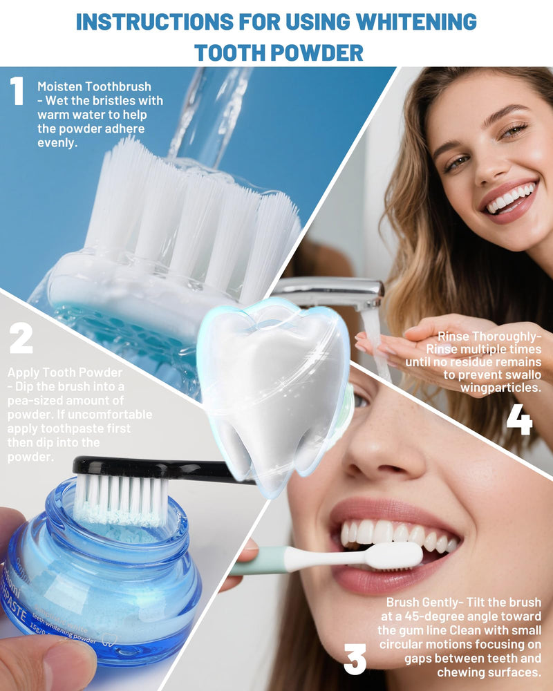 Teeth Whitening Powder - Natural Pearl Powder, Stain Removal Without Sensitivity | Mint Refresh