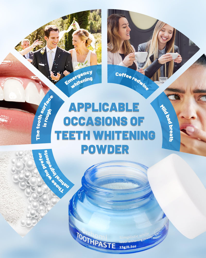 Teeth Whitening Powder - Natural Pearl Powder, Stain Removal Without Sensitivity | Mint Refresh