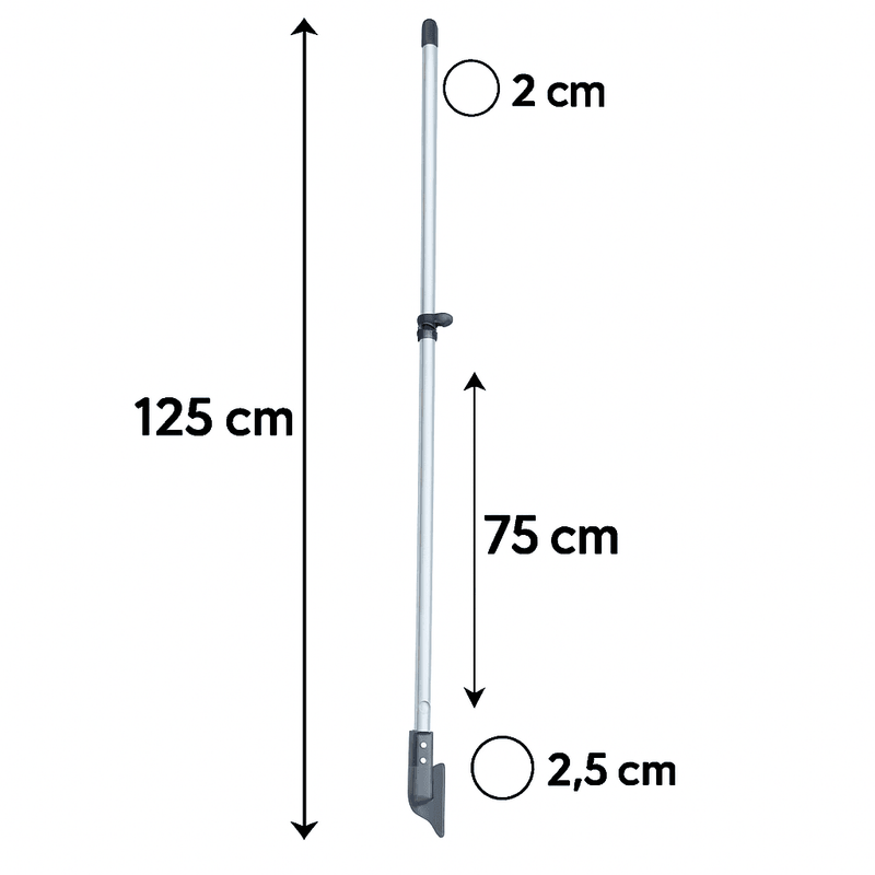 Lalizas Telescopic Bimini Canopy Support 71-122cm with Deck Hinge