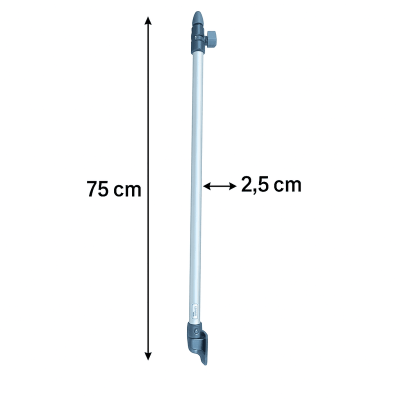 Lalizas Telescopic Bimini Canopy Support 71-122cm with Deck Hinge