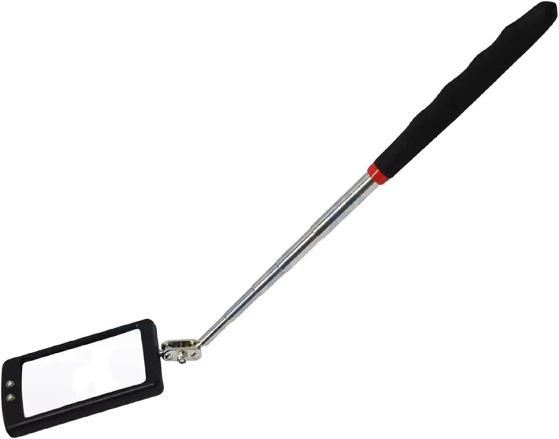 Telescopic LED Inspection Mirror 29–87cm Swivel Tool