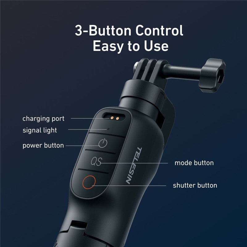 TELESIN 3-in-1 Floating Remote Selfie Stick for DJI Osmo Action 6/5 Pro/4