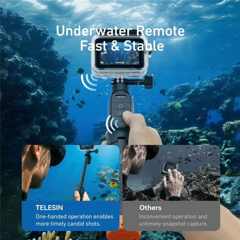 TELESIN 3-in-1 Floating Remote Selfie Stick for DJI Osmo Action 6/5 Pro/4