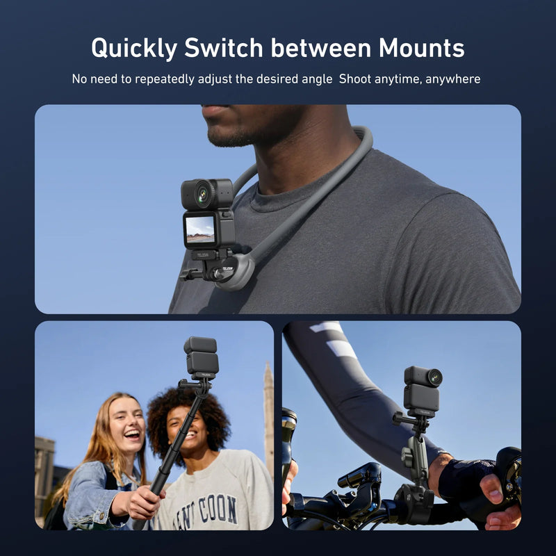 TELESIN Magnetic Quick Release Charging Adapter Mount For DJI OSMO Nano