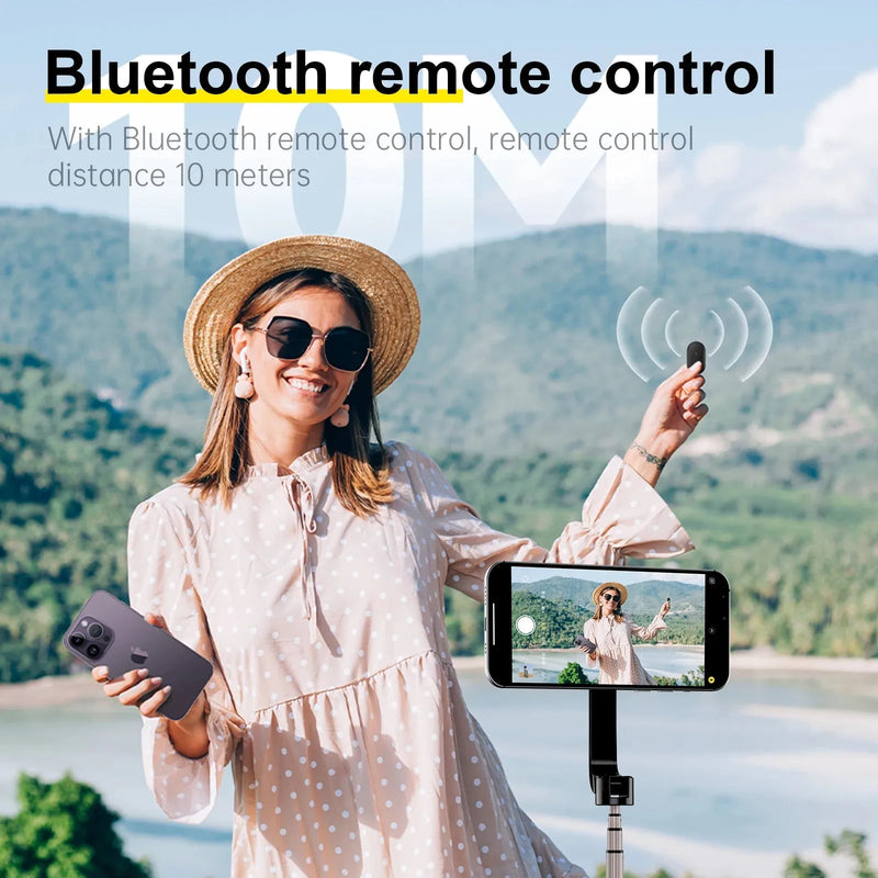 TELESIN Magnetic Selfie Stick Tripod with Bluetooth Remote Control Compatible with MagSafe