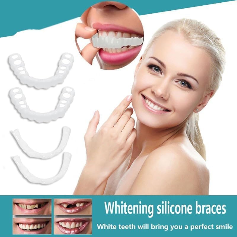 Temporary Adjustable Smile Support - 2 Pairs, Comfortable & Secure, Top & Bottom Included‌ (1)