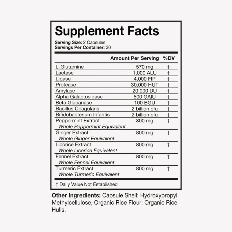 Terra Health Essentials Bloat Control | Fast-Acting No Bloat Relief with Digestive Enzymes & Probiotics