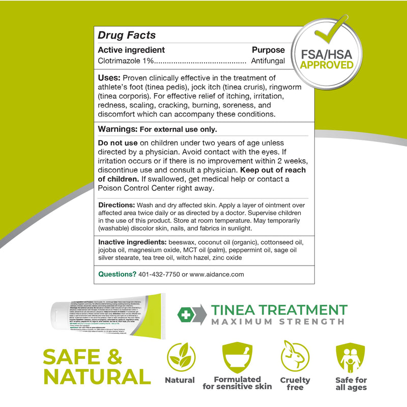 Terrasil Tinea Versicolor Treatment Cream Max Strength | 1% Clotrimazole Antifungal