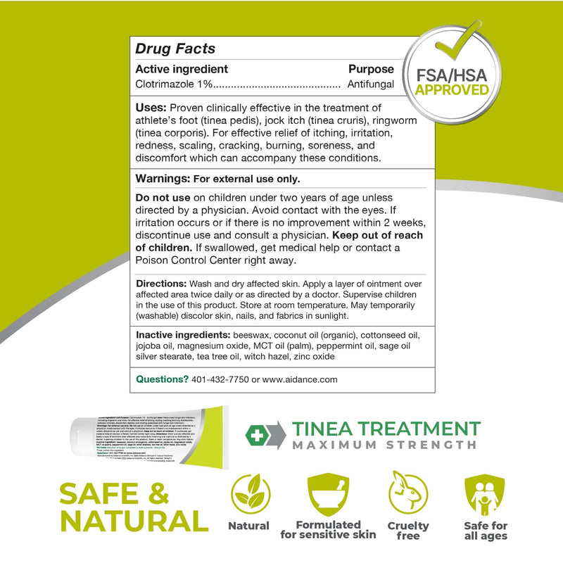 Terrasil Tinea Versicolor Cream Max Strength — 1% Clotrimazole, Antifungal (1 oz)