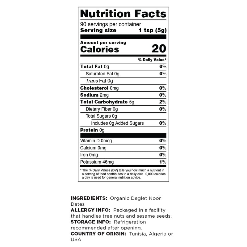 Terrasoul Organic Date Sugar 1 Lb - Low Glycemic, Unrefined | Pack of 2